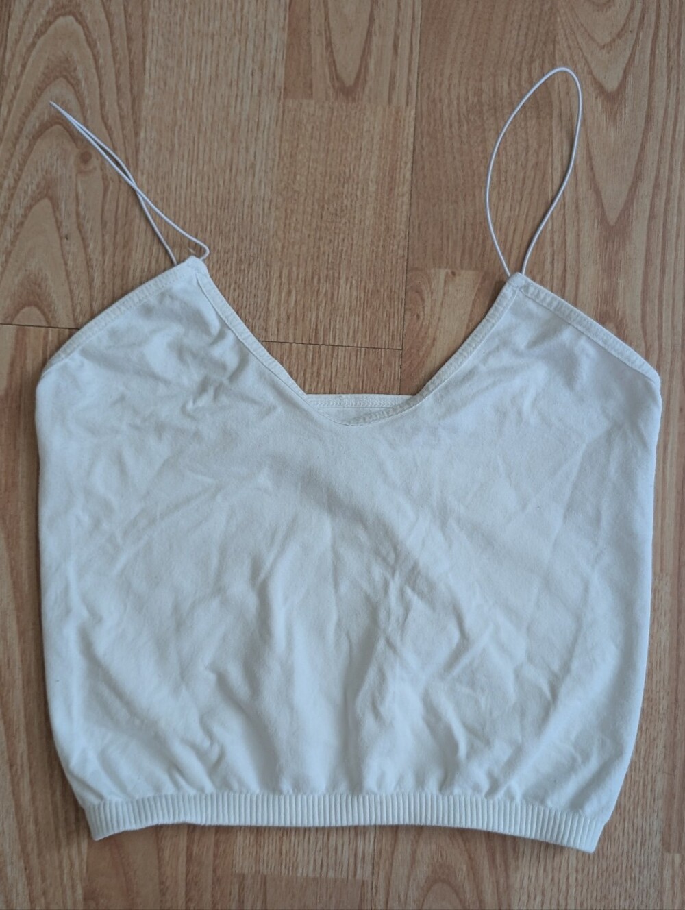 Free People Intimately White Skinny Strap Seamless Brami Size XS/S - Picture 2 of 8